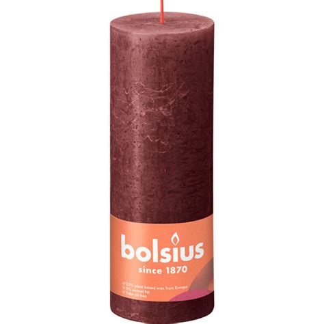 Bolsius Rustieke Kaars Bordeaux 19cm Aanbieding Bij Albert Heijn