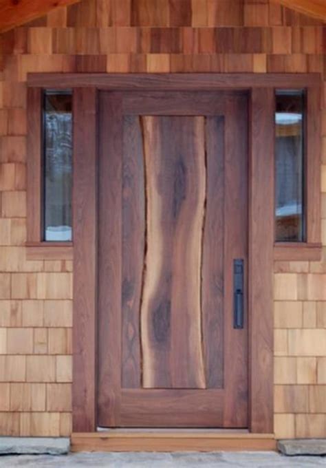 The Live Edge Of The Center Stave Of This Walnut Door Lends An Organic