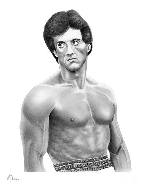 Rocky Sylvester Stallone Drawing By Murphy Elliott
