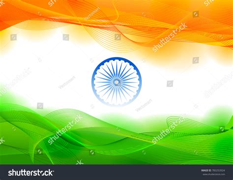 Illustration Tricolor Banner Indian Flag 26th Stock Vector Royalty