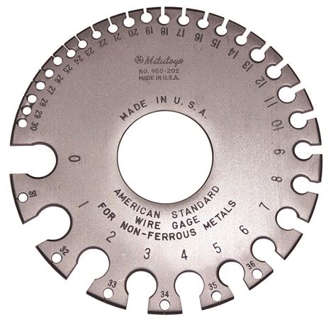 It is an american standard for wire sizes, american wire gauge or awg. 950-202 - Mitutoyo - Calibrador de Alambre, Acero, 36 Calibres