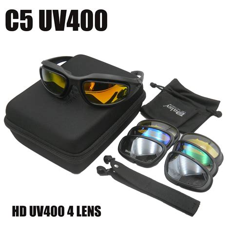 sporting goods daisy c5 ballistic goggles polarized tactical military sunglasses 4 lens kit