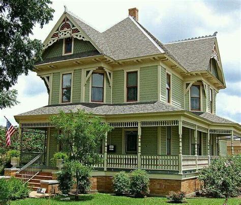Green House Victorian Homes House Exterior Victorian Style Homes