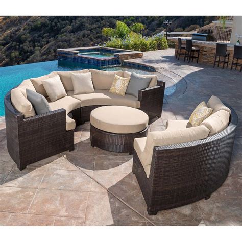 Belmont 4 Piece Curved Sectional Set Costco Patio Furniture Outdoor