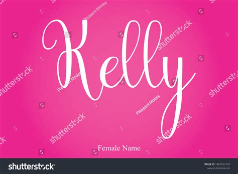 Kelly Nombre Femenino Caligrafía Cursiva Texto Vector De Stock Libre