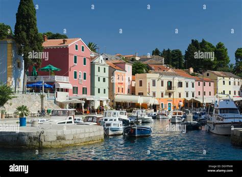Boats In The Harbour Of Veli Losinj Losinj Island Adriatic Sea
