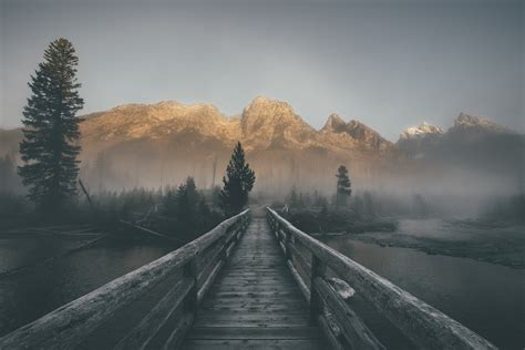 Landscape Mist Mountain Wallpapers Hd Desktop And