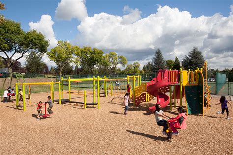 School Playground With Kids