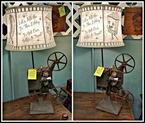 Vintage Movie Projector Turn Into A Lamp With Animated Musical Let S All Go To The Lobby On