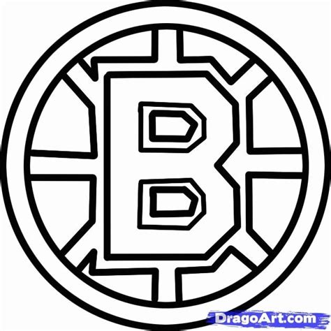 Boston Bruins Logo Coloring Page Coloring Home