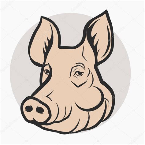 Pig Head Pork Farm Logo — Stock Vector © Ambassador80 130652356