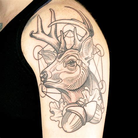 Deer Tattoo By Classic Trilogy Tattoo Thom Bulman And Derek Zielinski