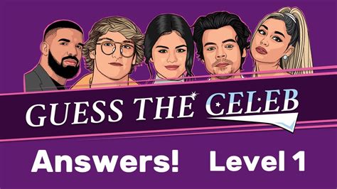 Quiz Guess The Celeb 2021 Worldwide Answers Level 1 Youtube
