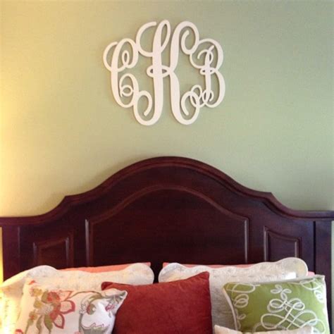 Painted Wooden Monogram Wood Letters Monogram Wall Hanging Etsy