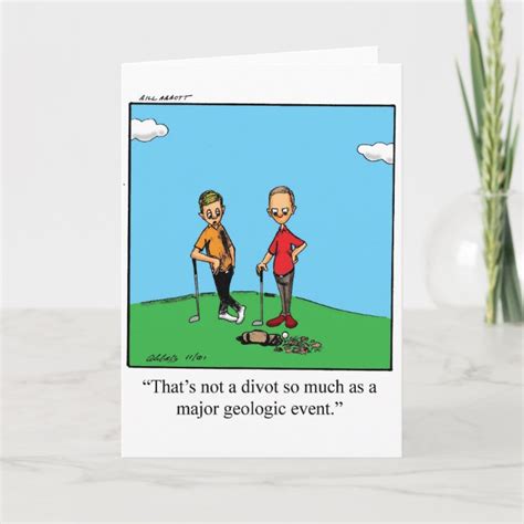 Funny Golf Humor Blank Greeting Card