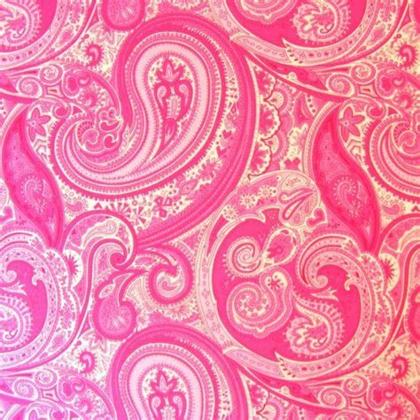 Hot Pink Paisley Fabric Paisley Fabric Pink Paisley Paisley