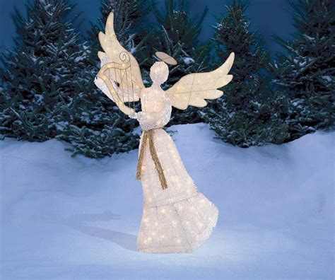 Light Up Angel With Harp 5 Ft Christmas Yard Decor Decoration Amazon