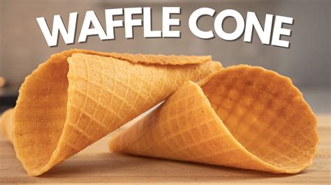 Crunchy Ice Cream Cone Recipe Quick Easy Waffle Cone Youtube