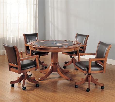 Dinette Table And Chairs With Casters Kitchen Chair Rollers Table