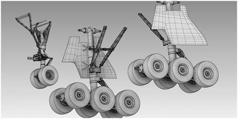 Airbus A350 Landing Gears Model Turbosquid 1485829