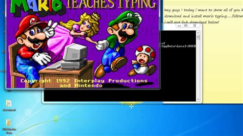 How To Download And Install Mario Typing On Pc 7 8 10 如何下載安裝 Mario