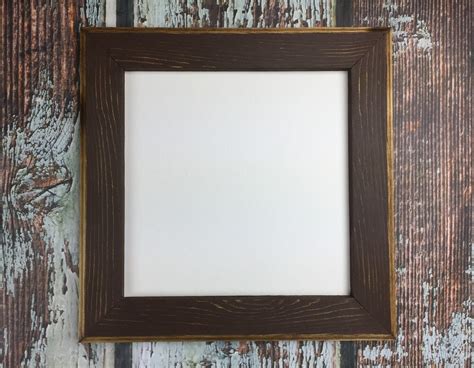 8 X 8 Picture Frame Brown Rustic Weathered Style By Rusticsprings
