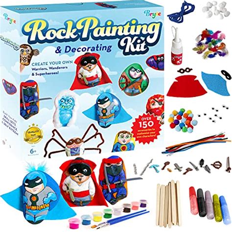 Rock Painting Kit For Kids Everything Included To Create Superheroes