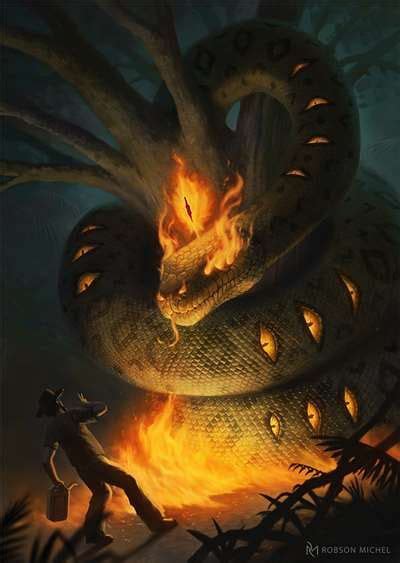Boitat The Giant Flaming Serpent Is One Of The Most Incredible