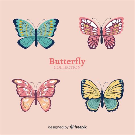 Free Vector Realistic Butterfly Collection