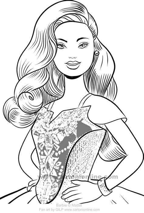 Printable Barbie Fashionistas Pdf Coloring Pages In Coloring The Best Porn Website
