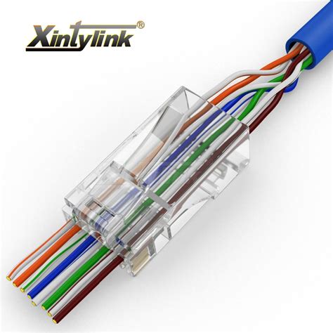 But the cables in the walls are cat 5e. xintylink EZ rj45 connector ethernet cable plug cat5 cat5e rj 45 cat6 jack network 8p8c ...