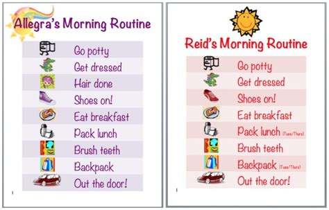 How To Make A Morning Routine Chart Using Ms Word And Free