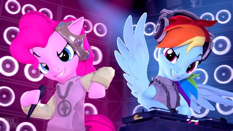 Safe Artist Owlpirate Pinkie Pie Rainbow Dash Earth Pony