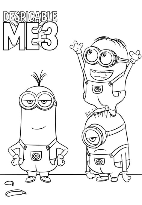 Minions And Despicable Me 3 Coloring Book To Print And Online