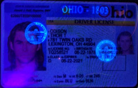 New Ohio Oh Drivers License Id Viking