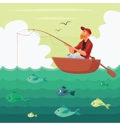 Fisherman cartoon стоковые фото, картинки и изображения. Cartoon fisherman with a fishing pole sitting Vector Image