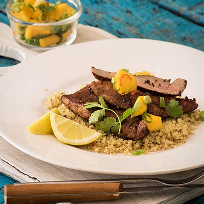 Quick, easy pork fillet recipe everyone will love. Ina Paarman | Butterflied Pork Fillet with Mango Salsa