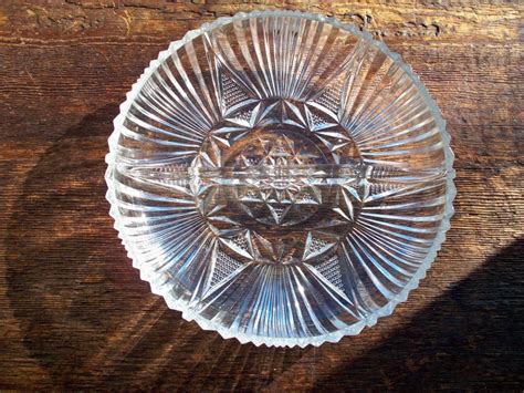 Vintage Hazel Atlas Pattern Glass Divided Relish Dish Via Etsy