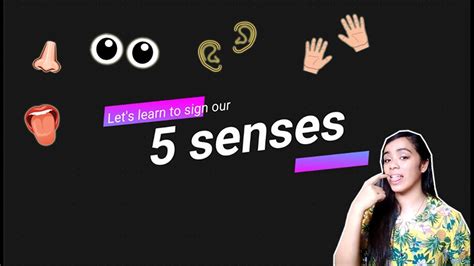 Five 5 Senses In Sign Language L Lets Learn How To Sign Your Five