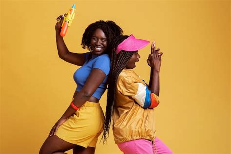 Free Photo Portrait Of Lesbian Couple Posing Together