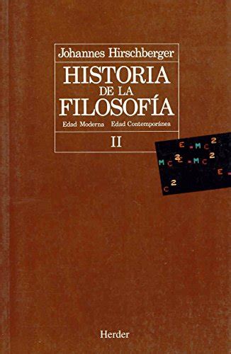 Historia De La Filosofia Ii Hirschberger Johannes 9788425409189