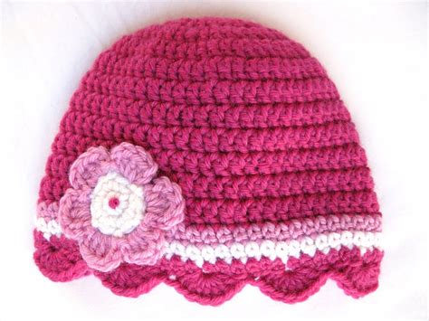 Pattern Crochet Baby Hat Shell Edge Newborn 3 Months 6 Months