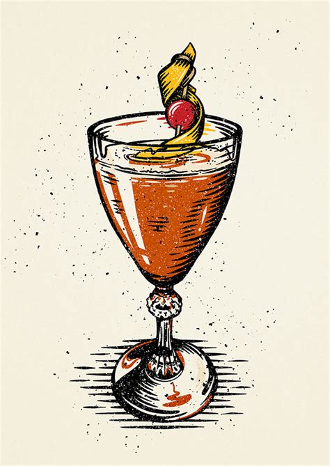 Tobias Hall Cocktail Illustrations