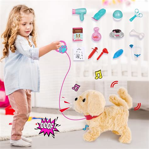 Toy Dog Walk And Bark Sing Tail Lick Repeat What You Say Toys For