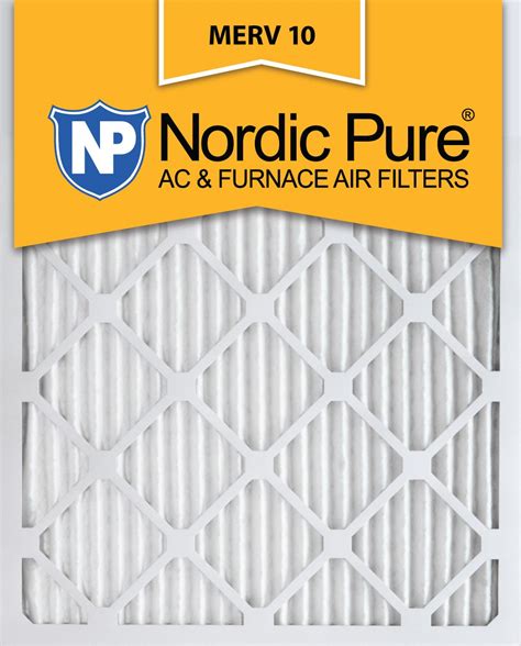 2 Piece Nordic Pure 18x20x1 Merv 10 Pleated Ac Furnace Air Filters