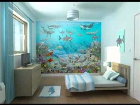 Add a splash of purple or pink for a girl's room, blend in red and navy blue for a boy. Ocean room decorating ideas - YouTube