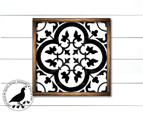Tile Stencil DIGITAL SVG DXF Tile Art svg FixerUpper Tile | Etsy