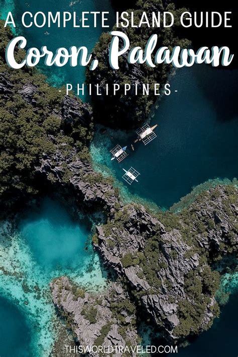 A Drone Shot Of The Twin Lagoon In Coron Palawan Coron Island Coron