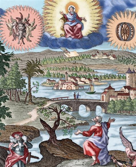 prophet ezekiel vision colored engraving posters and prints by corbis