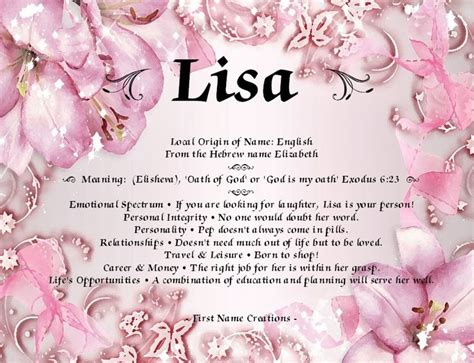 Lisa Name Name Meanings And Lisa Lisa On Pinterest